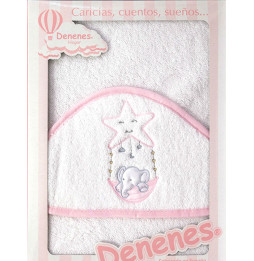 DENENES - Capa de Baño Elefante-Estrella Rosa
