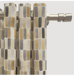 Cortina Estampada Denia Mosaico Beige C/01 Arce Textile