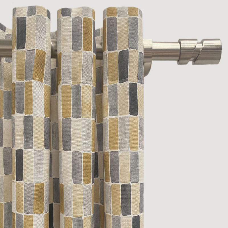 Cortina Estampada Denia Mosaico Beige C/01 Arce Textile