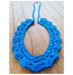 Gargantilla Crochet Mirta Azul