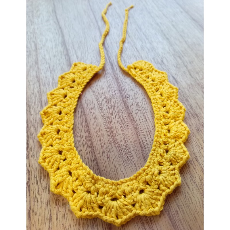 Gargantilla Crochet Mirta Amarillo Oro