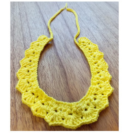Gargantilla Crochet Mirta Amarillo Limón