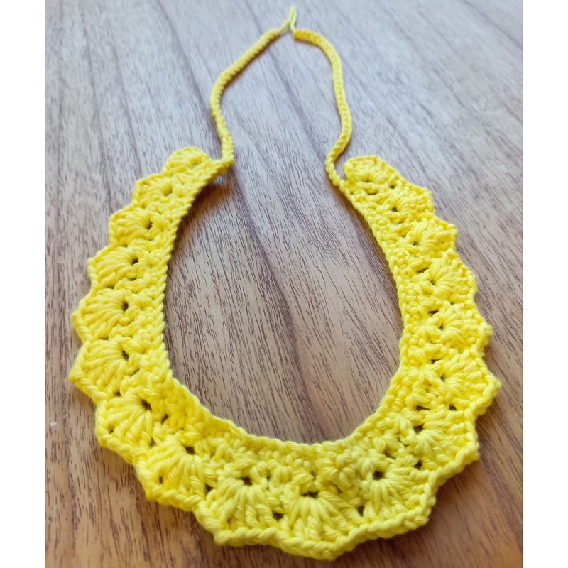 Gargantilla Crochet Mirta Amarillo Limón