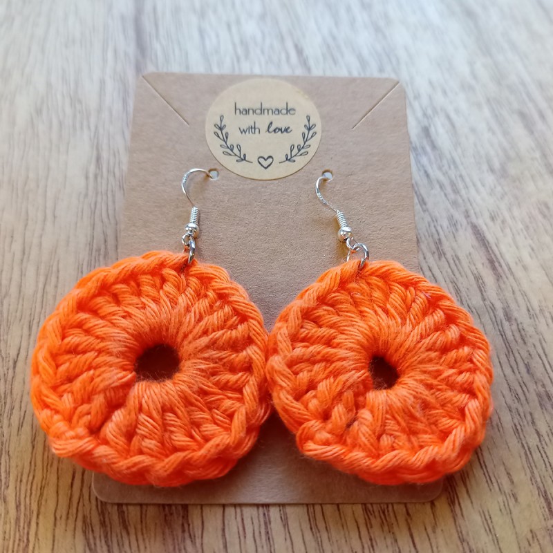 Pendientes Crochet Mirta Naranja