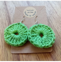 Conjunto Gargantilla + Pendientes Crochet Mirta Verde