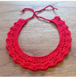 Gargantilla Crochet Mirta Rojo