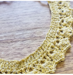 Gargantilla Crochet Mirta Amarillo Oro Hilo Brillante