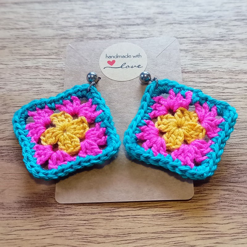 Pendientes Crochet Grannys Grannys Multicolor