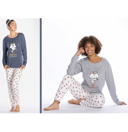 Pijama Mujer Punto Invernal Algodón Morning